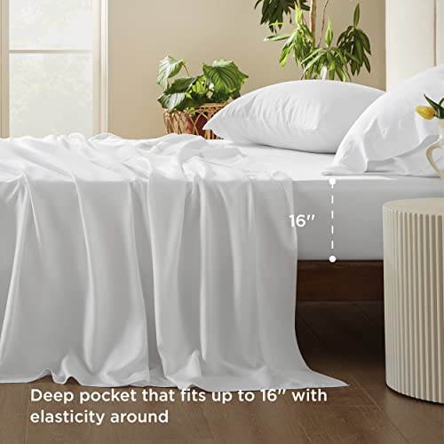 Bedsure Cooling Sheets Set, Rayon Made from Bamboo, King Size Sheets