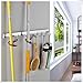 Cavoli Mop and Broom Organizer Wall Mounted, 4 Adjustable Holder and 3 Hooks,Storage Solutions for Broom Holders, Metal and Easy Clean
