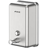 AIKE 37oz Surface Mount Stainless Steel Soap Dispenser for Commercial,Brushed Stianless Steel Finish Model AK1003
