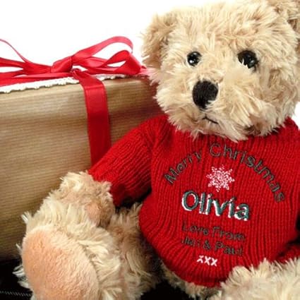 Personalised Merry Christmas Teddy Bear 