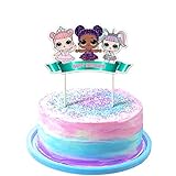 LOL Cake Topper, 1st Birthday Toppers, Cute Girls Dolls Bday Decorations Theme Party - 1 Count