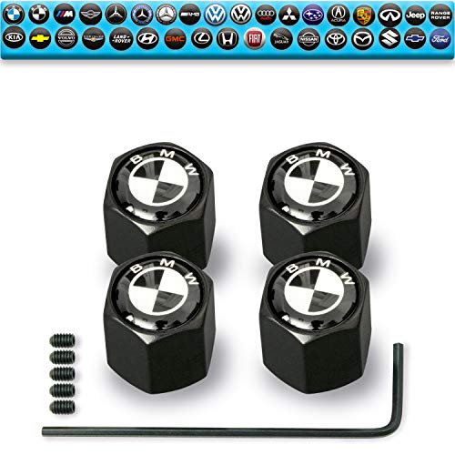 Custom Tire Valve Stem Caps (35 Vehicle Models) Anti-Theft Hexagon Design | Car, Truck, SUV | Leakproof, Airtight, Dustproof Seal | All-Weather, Lock Tight Fit (for BMW Vehicles) - Thumbnail 4