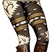 Perman Womens' Printed Stretchy Pants Skinny Leggings Pants (L, Black)