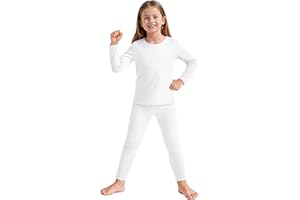American Trends Girls Thermal Underwear Set Kids Thermals Top and Bottom Set Base Layer for Cold weather/skiing
