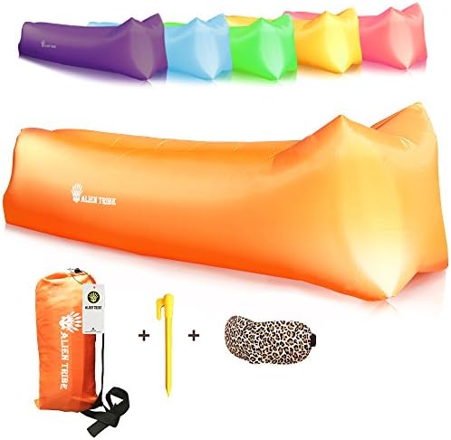 ALIEN TRIBE Inflatable couch air, lazy lounger or Pool Float Ships Fast Comfortable inflatable bed,Ldeal for Indoor or Outdoor Hangout,Music Festivals