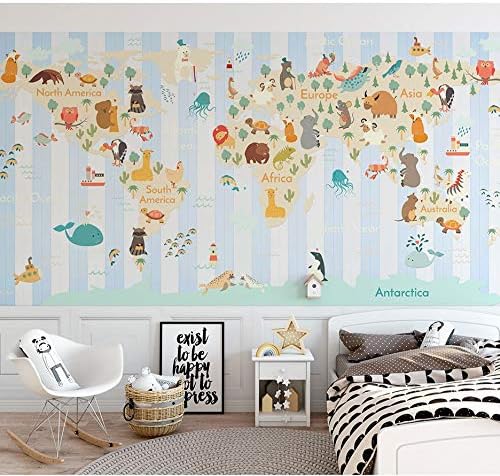 Hand Blaue Welt Tier Karte 3d Cartoon Wandbild Tapete Fur Kinderzimmer 3d Fototapete Tapeten 3d Cartoon Wandaufkleber 200x140cm Amazon De Baumarkt