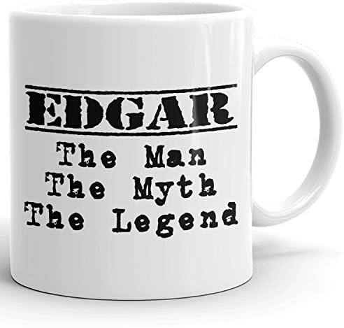 MugMax The Man the Myth The Legend D1 Ceramic Coffee Mug Personlised Edgar White 11 oz