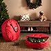 ZOBER Christmas Wreath Storage Container - 30 Inch, Waterproof Wreath Box - Dual Zippers, Durable Handles, & Card Slot - Holiday and Seasonal Wreath Storage Boxes - 2 Pk