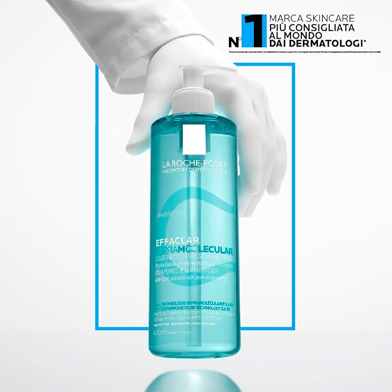 La Roche Posay Effaclar Supermolecular Gel Detergente Sebo e Pori, 400 ml
