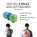 sport2people Rubber Yoga Massage Balls - Spiky and Lacrosse Balls to Improve Reflexology and Mobility - Deep Tissue Foot Massager, Trigger Point Roller for Myofascial Release and Plantar Fasciitis