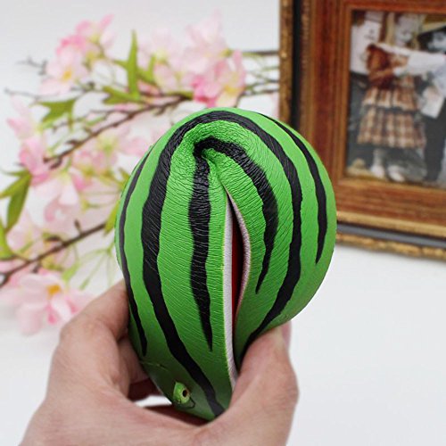 Insaneness Xmas Gift Baby Toys Jumbo Slow Rising Squishies Toys Scented Squeeze Watermelon Stress Relief Toy (Red) - Thumbnail 3