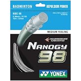 YONEX Nanogy 98 Medium Feeling Badminton String Silver Grey