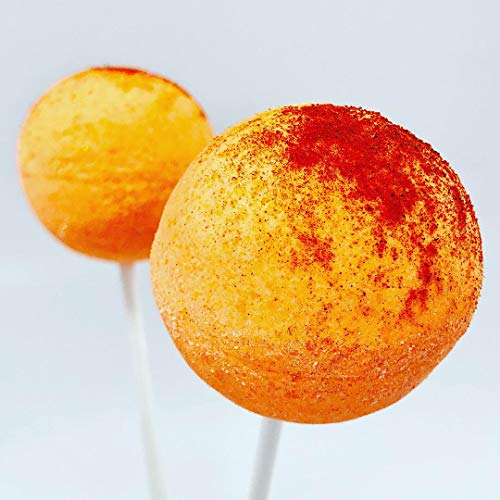 Mango Tajin scented 2 PIECES SET of Handmade lollipop bath bomb medium size 2 inches diameter