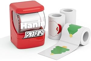 HPRT NEW1 Label Printer +4 Rolls Labels, 2 Inch Portable Inkless Bluetooth Label Maker for Small Business, Home, School, Automatic Label Recognition, Sticker Printer for Address Logo Barcode Clothing（Red）