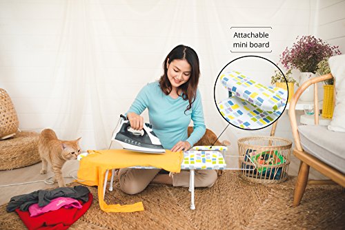 Tabletop Ironing Board with Detachable Mini Board - Compact Design - Perfect for Dorms and Small Spaces - Bottom Caps Provide Extra Protection - Thumbnail 3