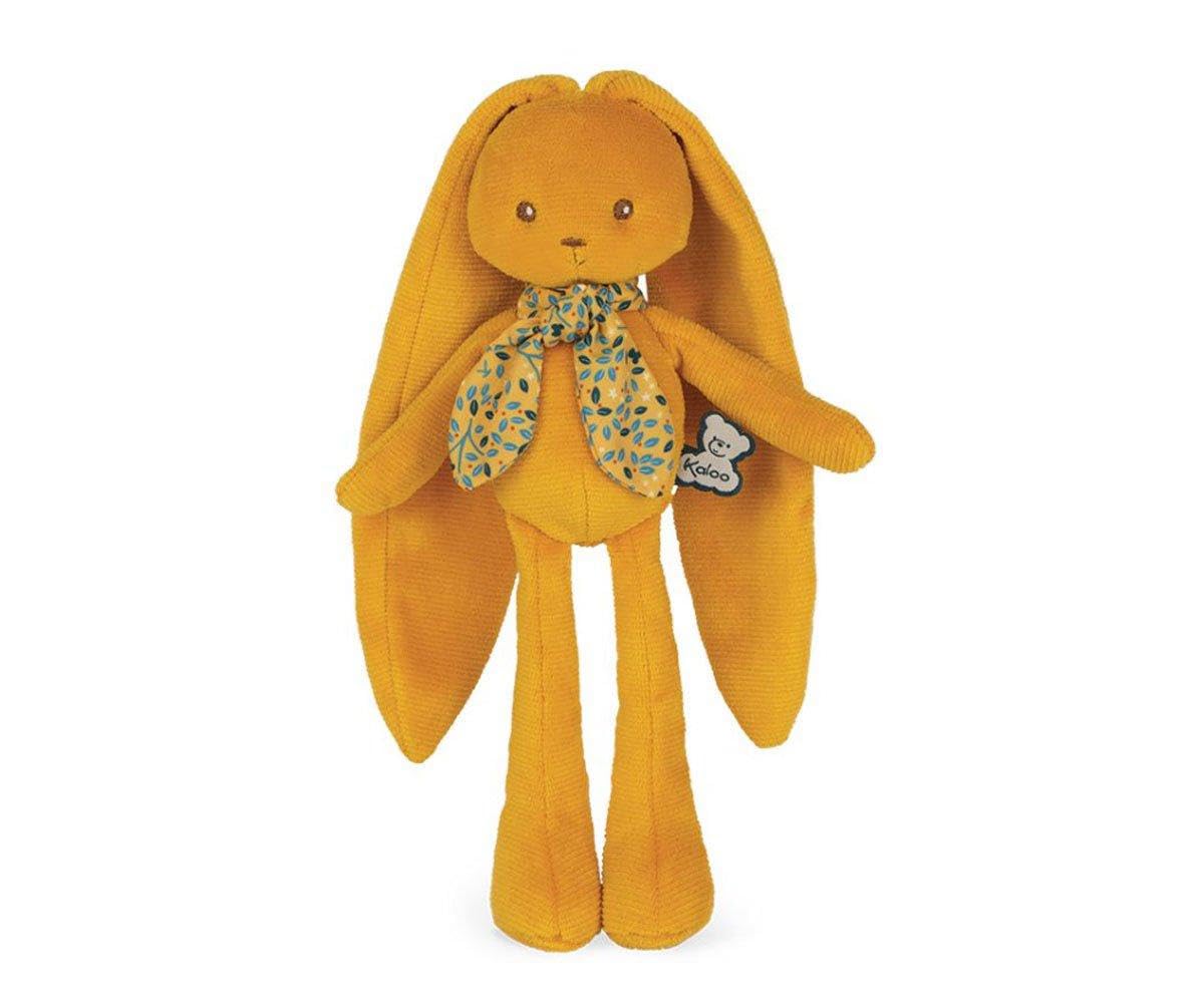 Kaloo - Lapinoo - Rabbit Doll - Baby’s Bi-Material Jersey & Knit Fabric Toy - 9.8"/25 cm - Ochre Colour - Ultra-Soft materials - Gift Box - K972202