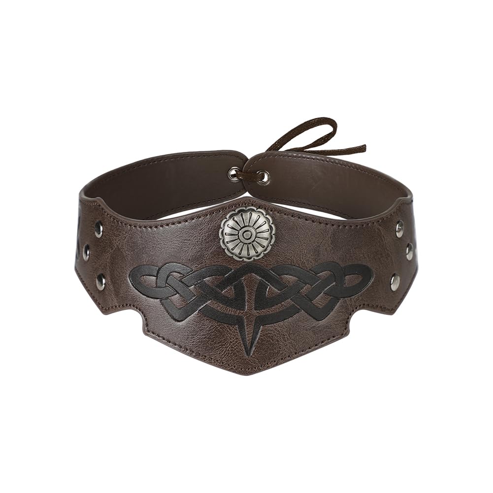 IBLUELOVER Medieval Headpiece Retro Embossed Pirate Headband Adjustable Hair Band Renaissance Pirate Cosplay Halloween Fancy Dress Accessories