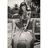 (13x19) Bettie Page Amusement Park Ride Archival Photo Poster Print