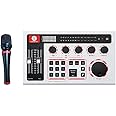 SabineTek Official SabineCast Bluetooth DJ Studio Mixer Sound Card Console w/Wired Condenser Microphone - Podcast, TikTok, Streaming, Gaming, Karaoke & Singing - Audio & Voice Recording Equipment