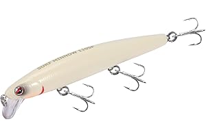 LITTMA California Surf Fishing Lures Saltwater Jerkbait Crankbait Surf Minnow 110 - Metallic Sardine Super Glow & Pearl Pink Belly Glow Lures for Halibut & Striper Fishing