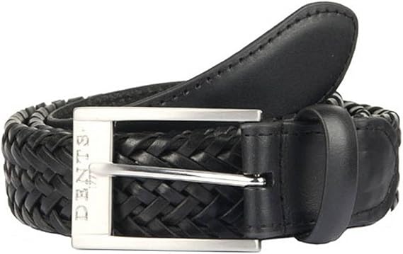 black plaited belt