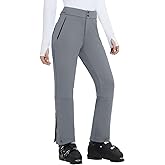 baleaf Snow Pants Womens Fleece Lined Water Resistant Insulated Softshell Winter Ski Pants with Pockets Snowboarding Hiking