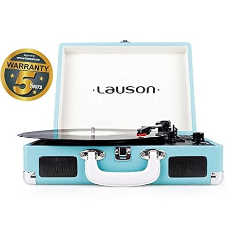LAUSON CL604 Schallplattenspieler Koffer Bluetooth - Plattenspieler USB Digitalisieren - Integrierte Stereo-Lautsprecher - Vi