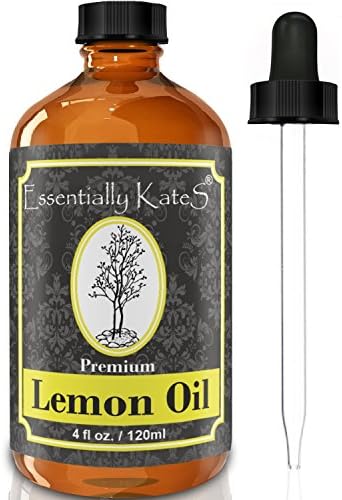 Lemon Essential Oil 4 oz. with long glass dropper by Essentially KateS