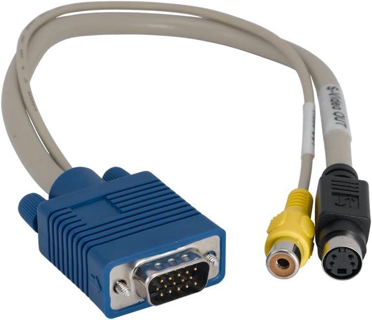 Cablelera ZC7AF2MF-01 Video Card to S-Video & TV Adapter Cable, HD15M to MD4F + RCA F 12", 28AWG, OD:7.0mm: Home Audio & Theater