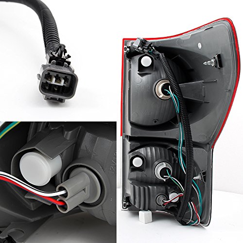 image for AKKON For Toyota Tundra Pickup Truck Red Clear Tail Light Rear Brake L