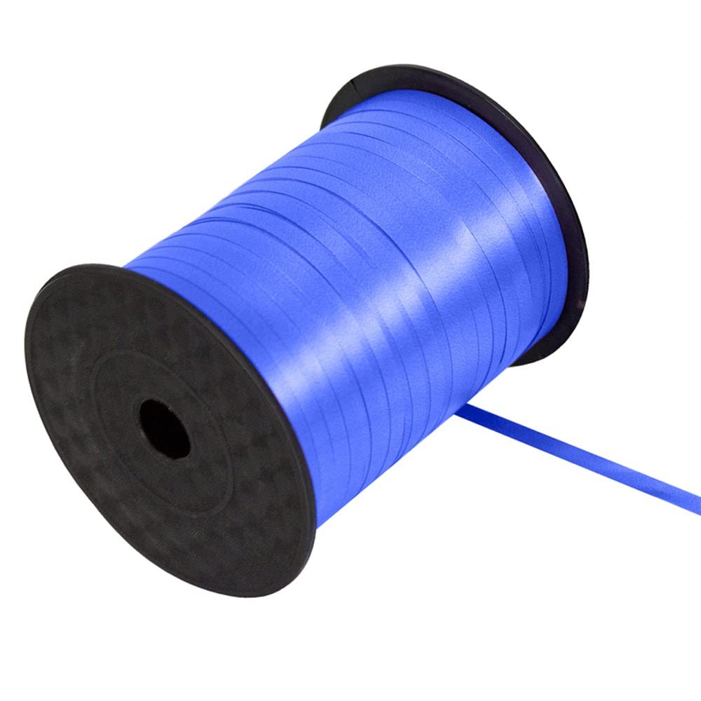 Creative Party Royal Blue Curling Ribbon Decoration-1 Pc, Polyester, 9 x 9 x 19 cm