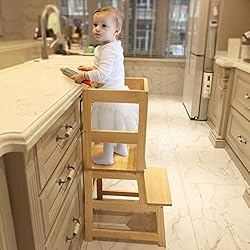 Wood City Kitchen Stool Helper for Kids with