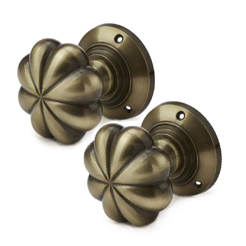 Totally Decor Laura Ashley x 2 Sprung Internal Door Handles in Antique Brass, Door Twisted Pulls.