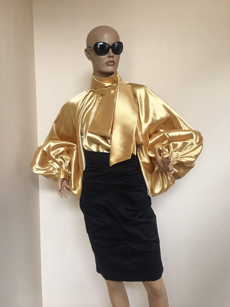 gold formal blouse