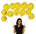 Emoji Universe Series One: Latex Emoji Smiley Face Balloons 72 Pack Yellow