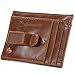 Alpine Swiss Men's Leather Money Clip Front Pocket Wallet Brown
