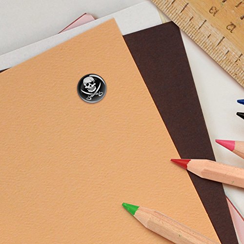 Pirate Skull Crossed Swords Jolly Roger 0.5" Puffy Bubble Dome Scrapbooking Crafting Sticker Set