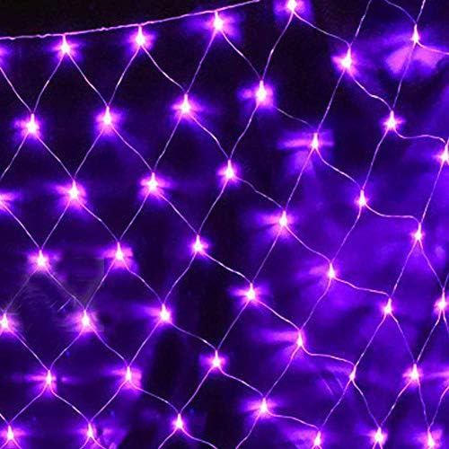 Net Light Elf Outdoor Light String, Mesh LED Tree Light Christmas Light, with Remote Control，6X4M Purple