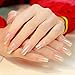 YUNAI 24pcs/set Art False Nails French Manicure Glitter Long Nail Design Nails Art Tips Transperent Nail Patch