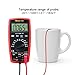 ROTEK 81D Auto Ranging Digital Multimeter, AC/DC Voltage/Current Resistance Temperature Diode Continuity Measurement Tool, Electronic Test Meter/Measuring Instrument