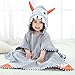 Newest Animal Hooded Baby Towel Cotton Bathrobe for Boys Girls 0-7 Year (Gray, 0-7 Year)