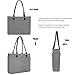 DTBG Laptop Tote Bag, 15.6 Inch Women Shoulder Bag Nylon Briefcase Casual Handbag Laptop Case for 15-15.10 Inch Tablet/Ultra-Book/MacBook/Chromebook (Grey+Black Dot)
