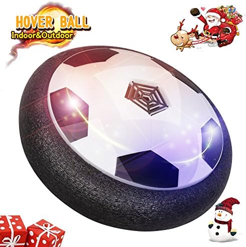 Kids Toys, Rolytoy Boys Soccer Toys Hover Ball Ages of 2, 3, 4-16 Years Old, Air Power Soccer Disc with LED Light Size 4 Girls Sport Toys Training Football for Indoor Outdoor with Parents Game
