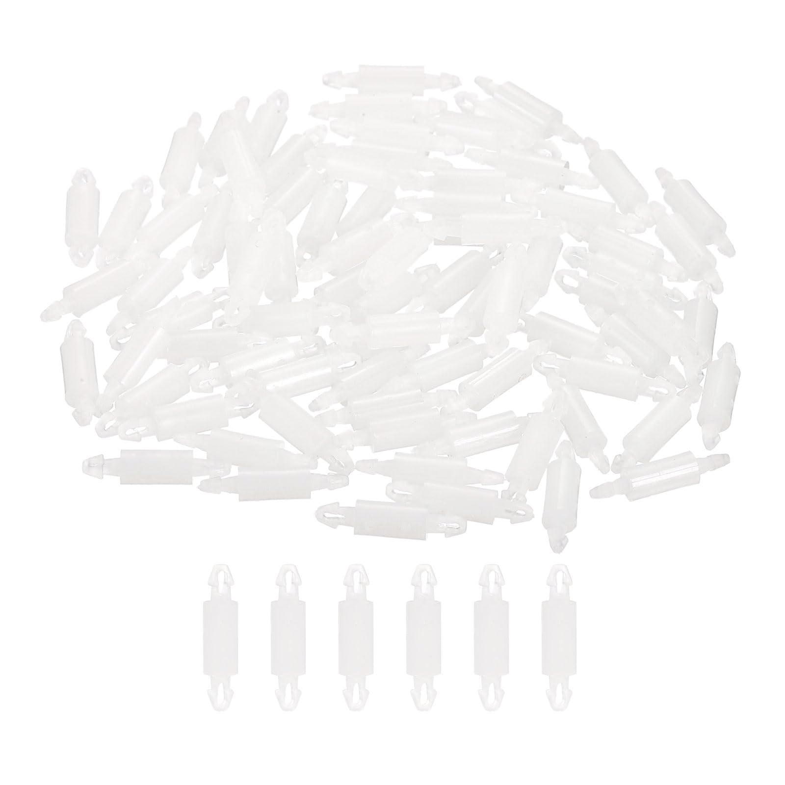 PATIKIL 200PCS PCB Board Isolation Column, Nylon Reverse Locking Circuit Board Clips Standoff Double Head Insulation Bracket Support Height 7mm /0.28"