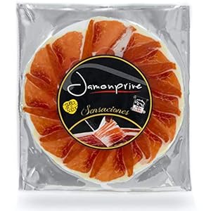 Serrano Schinken gereift Duroc In Scheiben (handgemacht) Teller mit 100 g. – Spanischer Schinken (Jamon) Jamonprive