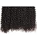 Klaiyi Hair 10A Brazilian Curly Virgin Hair Weave 3-pack Bundles with 4X4 Lace Closure Human hair extensions Natural Color (16 18 20+14 Free Part Closure)
