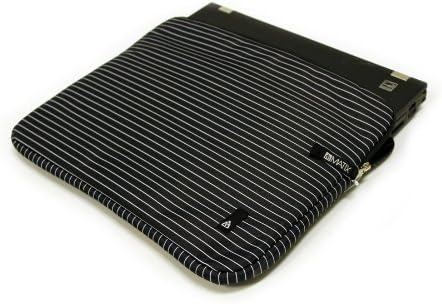 Matix LAPTOP COMPUTER SLEEVE - BLACK PINSTRIPE Cushy Bag Carrying Case