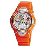 Jewtme LED Waterproof 100m Sports Digital Watch for Children Girls Boys With Three Alarms (Orang)