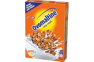 Ovomaltine, Crisp Muesli Cereals 4 Packages with Each 500 Grams, Switzerland
