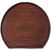 zaoalife Wooden Serving Tray Half Moon Shaped Non-Slip Tea Coffee Snack Plate Food Meals Serving Tray Bread Platter Decorative Counter Tray for Serving Coffee